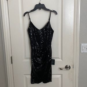 Black Sparkly Bodycon Dress